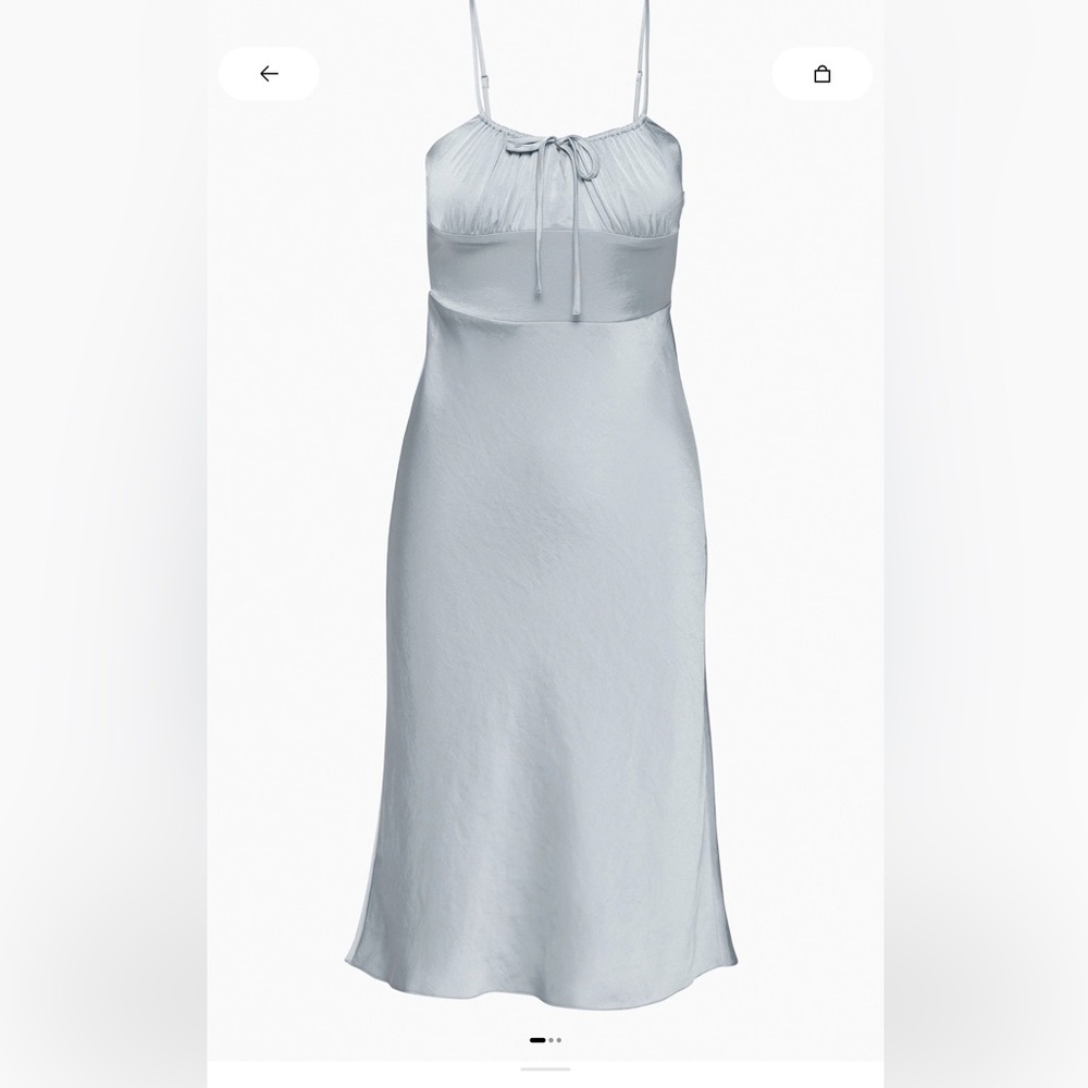 Aritzia Wilfred Bellow Satin Dress